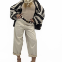 pantalone modello balloon alcantara